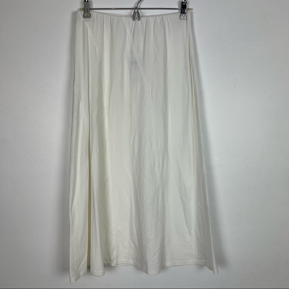 J. Jill NWT White Jersey Knit A Line Skirt Size XS Petite